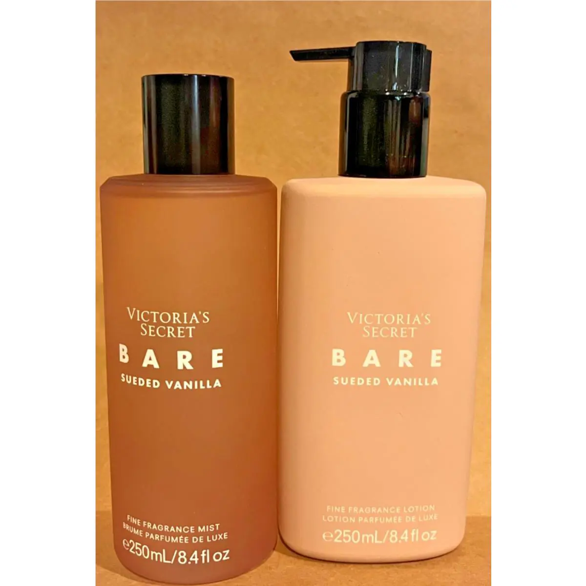 Victoria S Secret Bare Sueded Vanilla Fragrance Body Mist Lotion Duo Gift Set