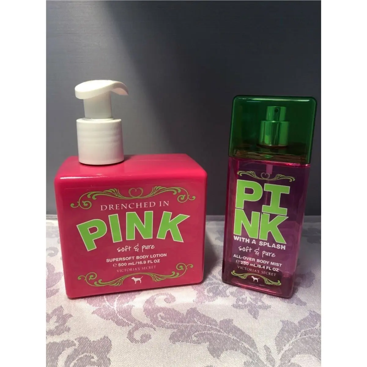 Bath Body Works Victoria Secret Pink “soft Pure” Lotion Mist Set