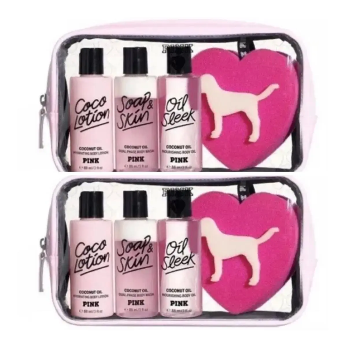 Victoria’s Secret Pink Coconut Oil Body Care Gift Set Lot of 2