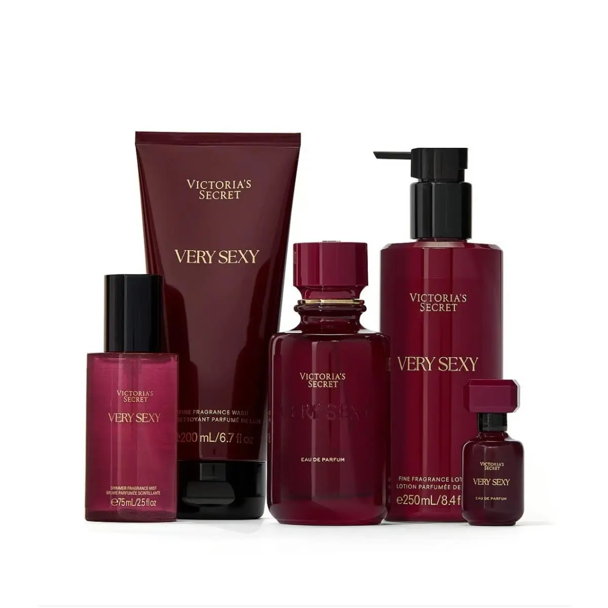 Victoria`s Secret Very Sexy Ultimate Fragrance 5 Piece Set - Clear