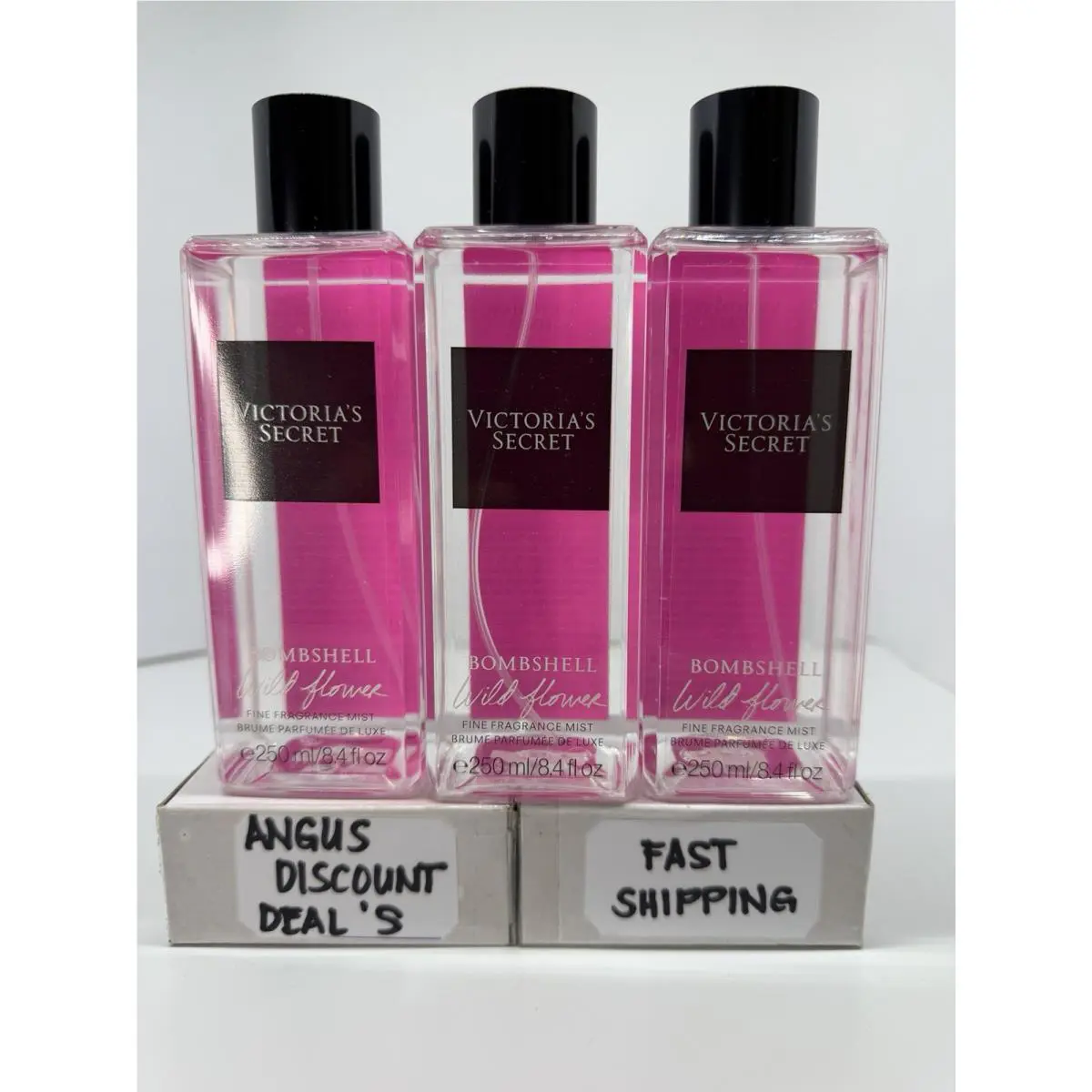 Victoria`s Secret Bombshell Wildflower Fine Fragrance Mist 8.4floz 3 Pcs by Victoria's Secret