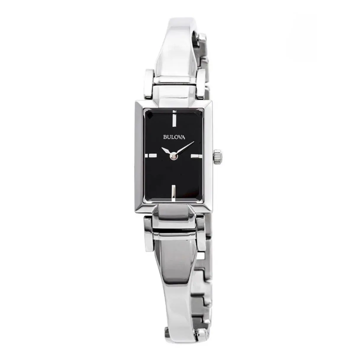 Bulova Classic 96L138 Black Dial Silver Stainless Steel Band Women’s Watch