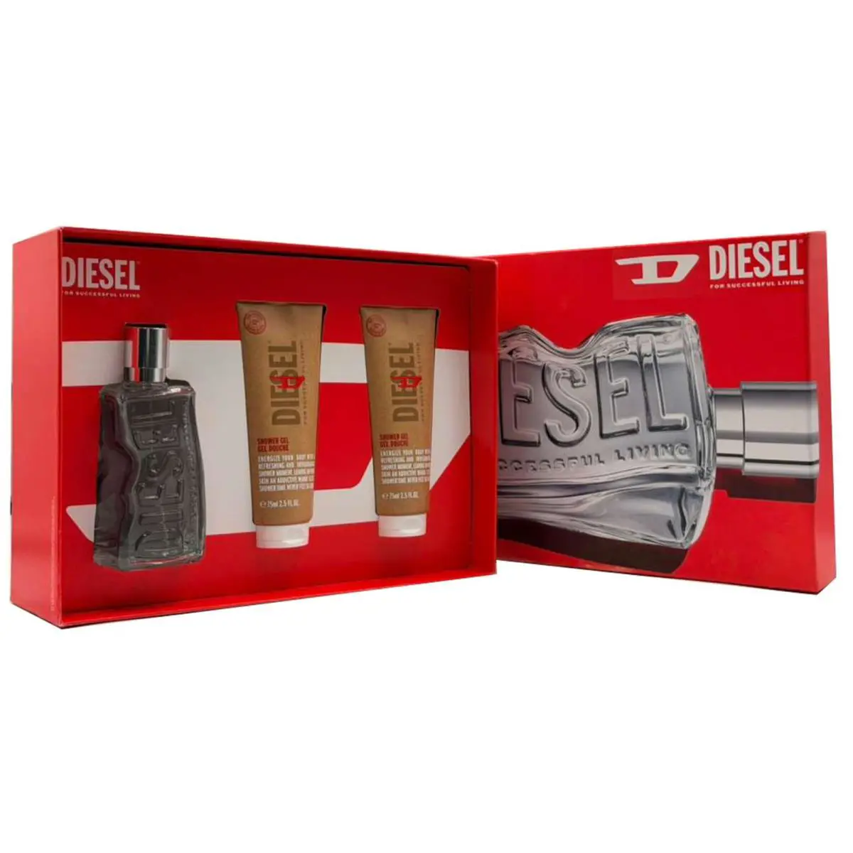 Diesel For Successful Living 3 PC Set -3.4oz Edt Sp+2x 2.5 oz Shower Gel
