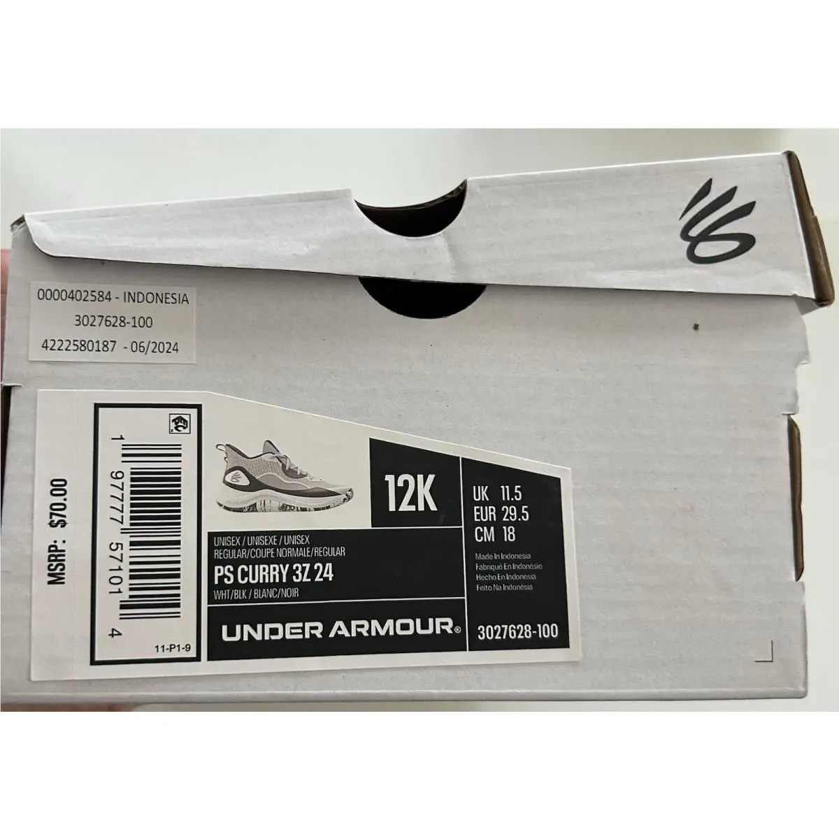 Under Armour shoes - Under Armour Curry 3Z 24 - White (UPC: 0197777571014) 4