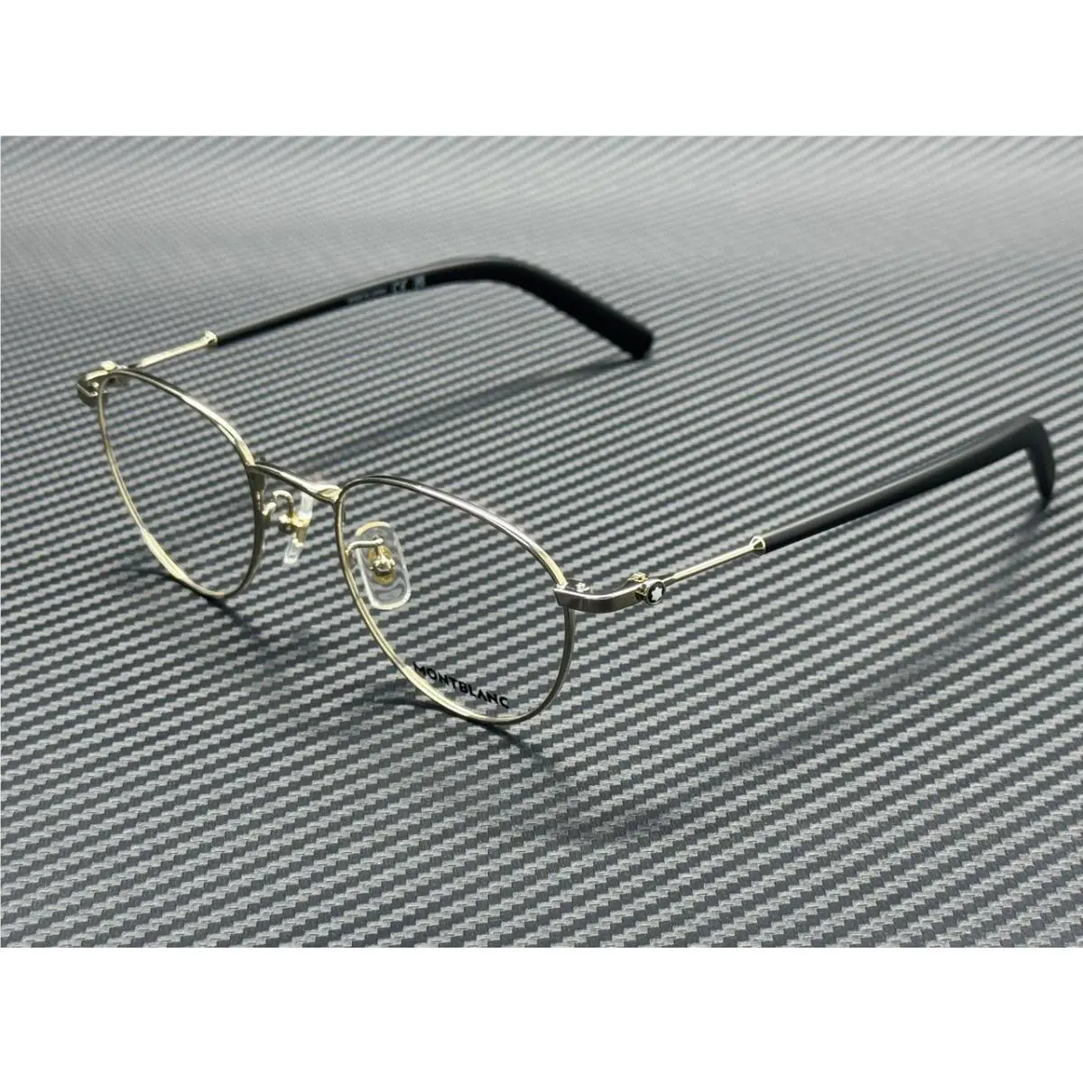 Montblanc Mont Blanc MB0423O 001 Matte Black Gold Men`s 49 mm Medium Eyeglasses