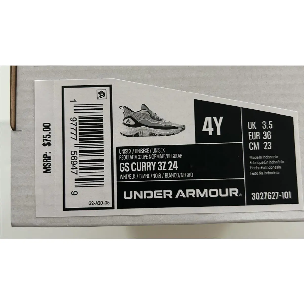 Under Armour shoes - Under Armour Curry 3Z 24 - White (UPC: 0197777569479) 4