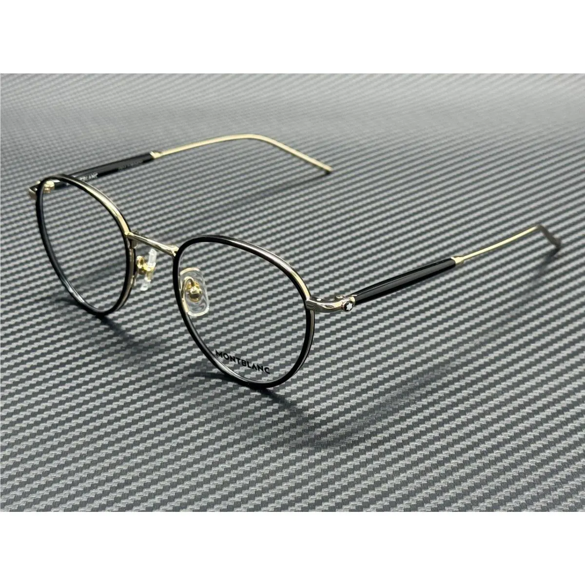 Montblanc Mont Blanc MB0442O 001 Black Gold Men`s 49 mm Small Eyeglasses