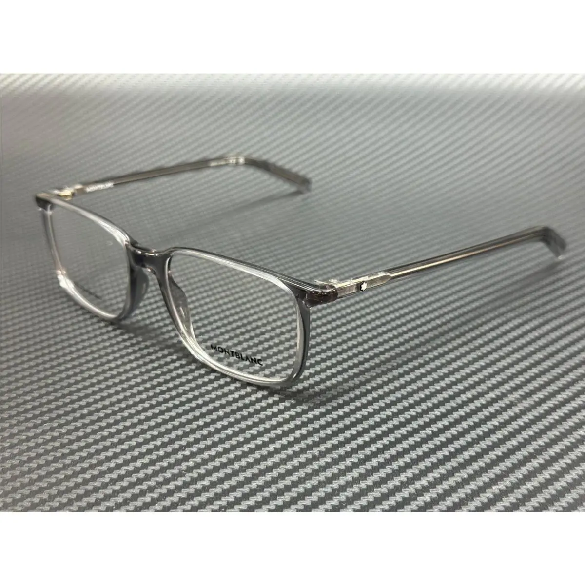 Montblanc Mont Blanc MB0328O 002 Grey Transparent Men`s Medium 54 mm Eyeglasses