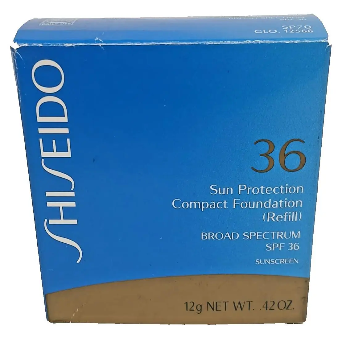 Shiseido Compact Foundation Refill SPF36 SP70 Glo 12566 Sealed-rare