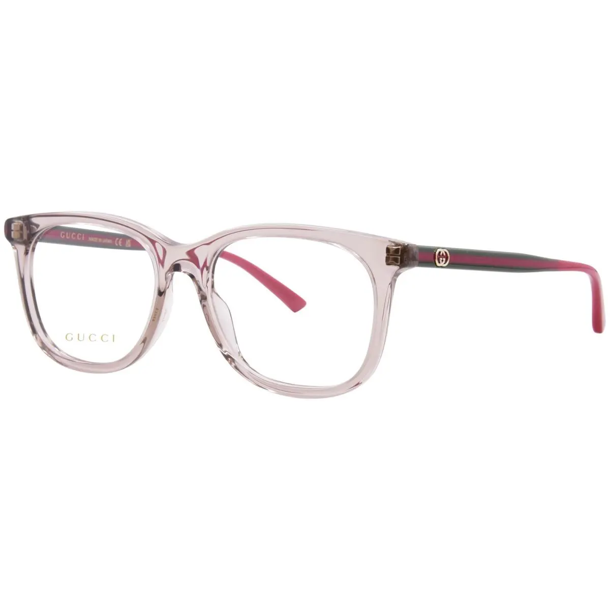 Gucci GG1990O 007 Eyeglasses Women`s Brown/green Full Rim Square Shape 53mm