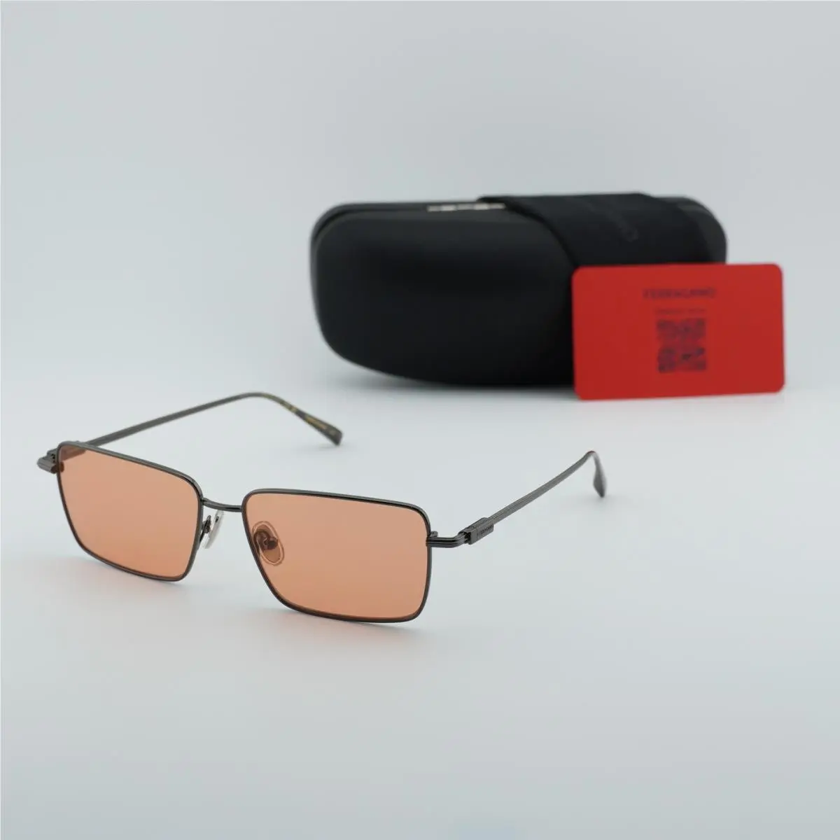 Salvatore Ferragamo SF309S 017 Dark Gunmetal/orange 57-15-145 Sunglasses