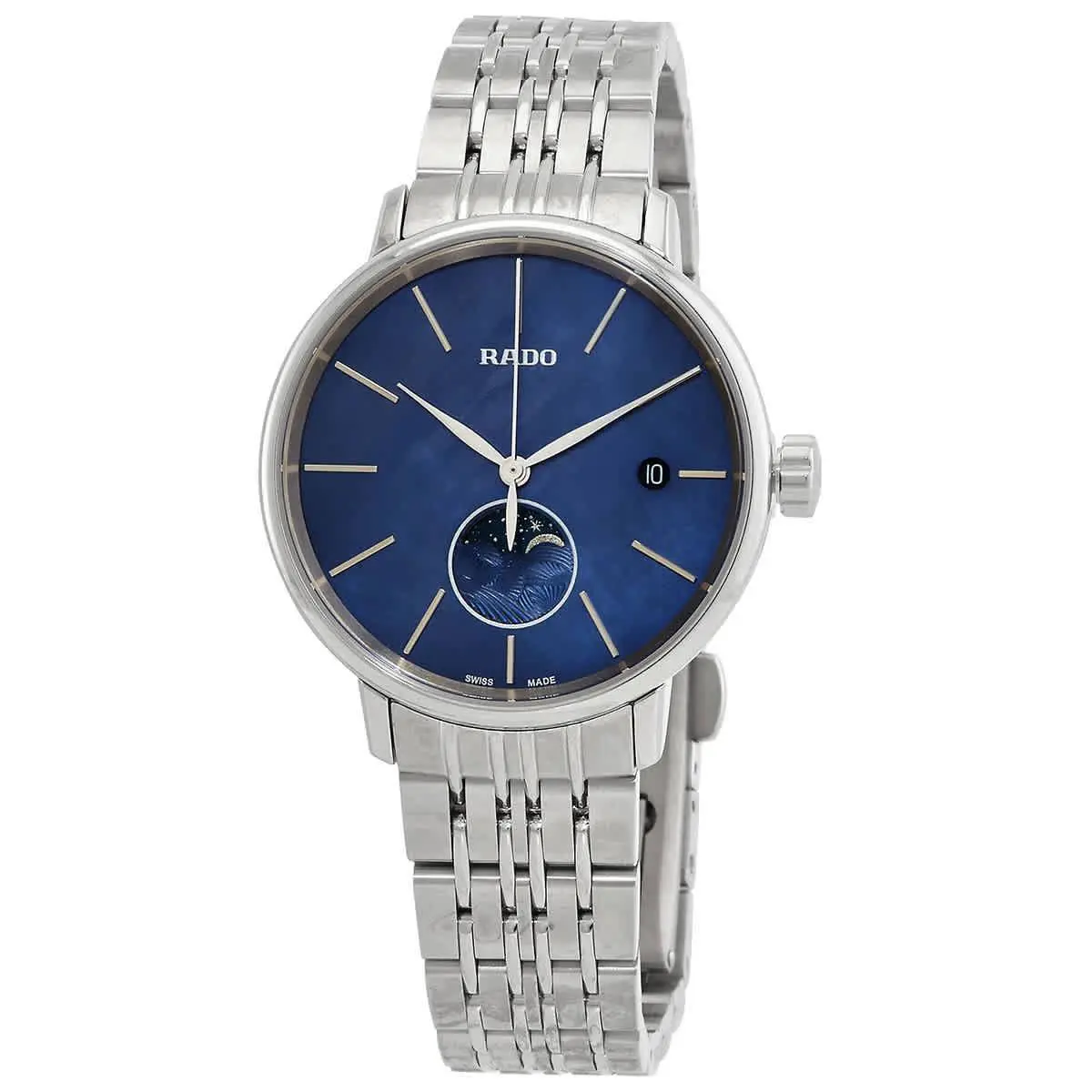 Rado Coupole Classic Moonphase Quartz Blue Mop Dial Ladies Watch R22883913
