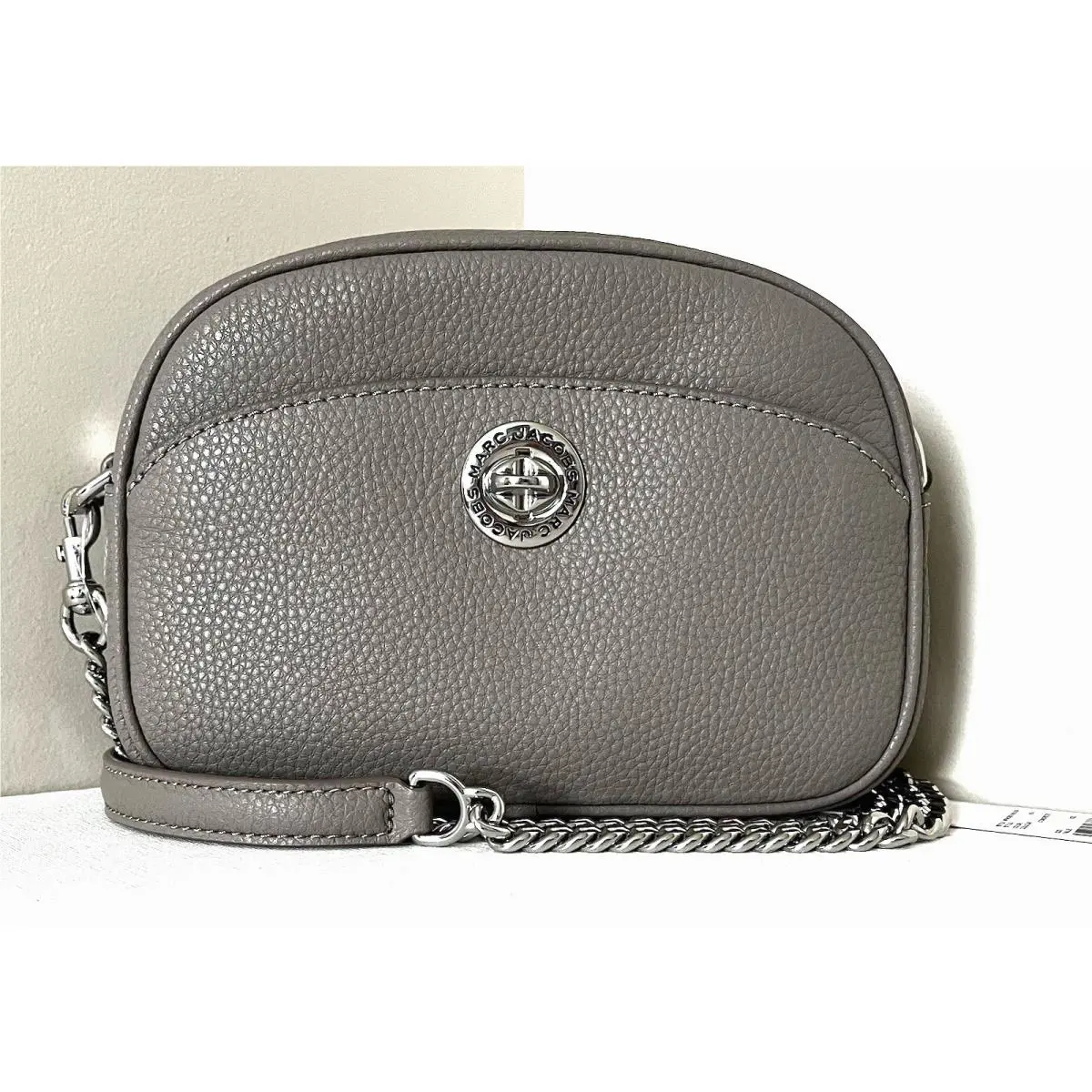 Marc Jacobs Crossbody Camera Bag Pebble Leather Concrete