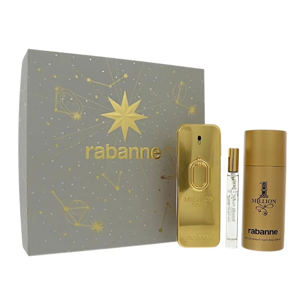 1 Million Gold Intense  Gift Set For Men 3 Piece by Paco Rabanne