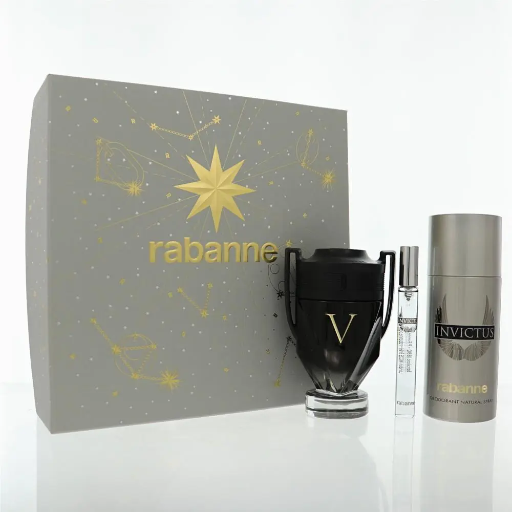 Paco Rabanne Invictus Victory Extreme by Paco Rabanne Gift Set For Men 3 Piece