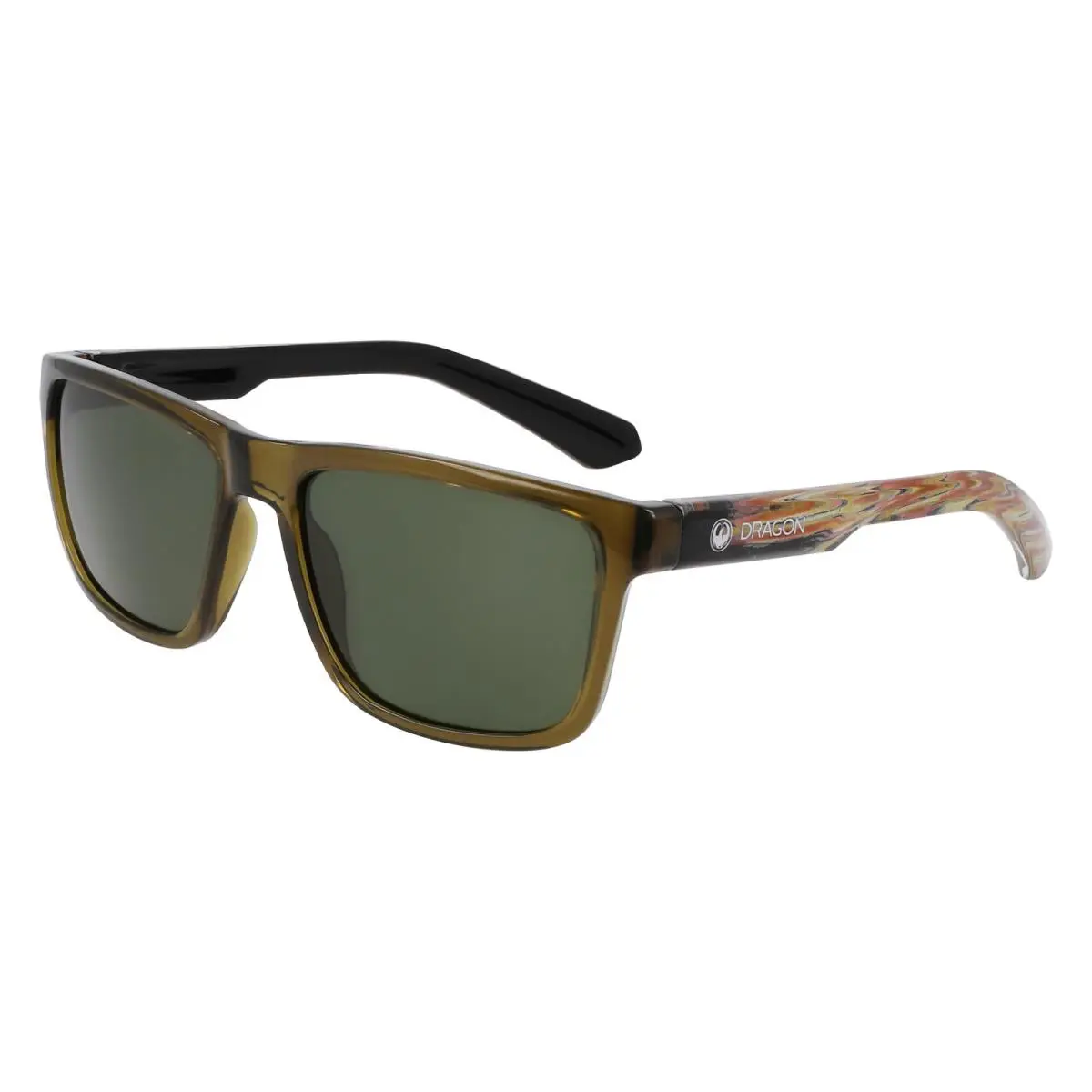 Dragon DR Reed LL Shiny Olive Olive Rob Resin 314 Sunglasses