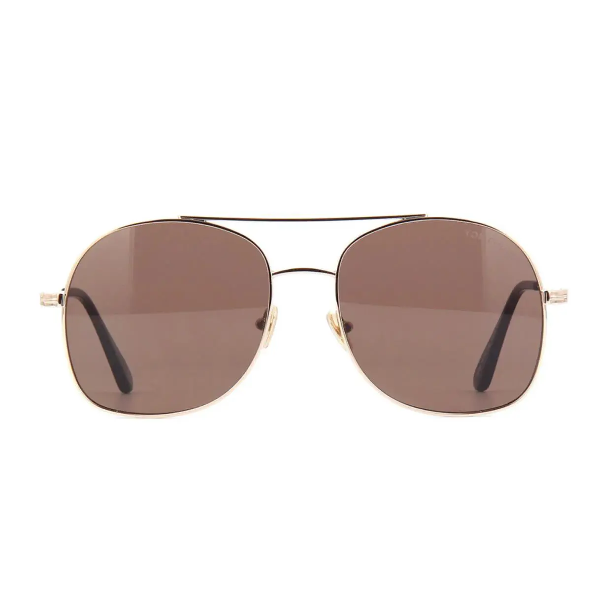 Tom Ford TF758 28E Delilah 58mm Gold Square Oversized Sunglasses Italy - Frame: Gold, Lens: Brown