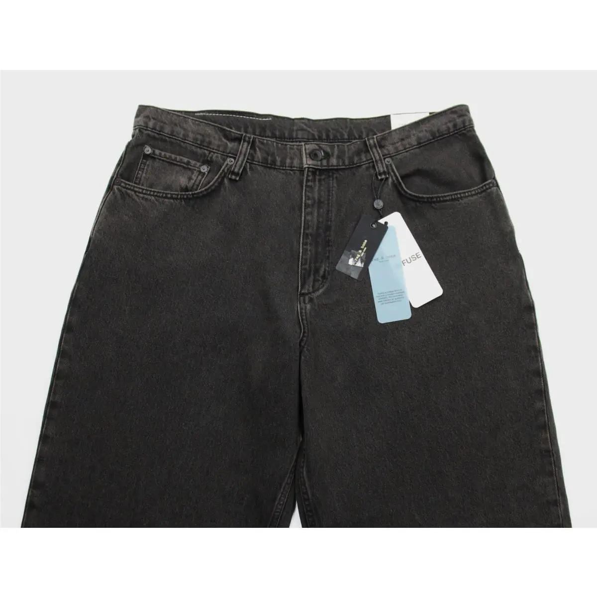 Rag Bone RB Baggy Jeans Mens 36 Brown Black Infuse Rigid Relaxed Fit
