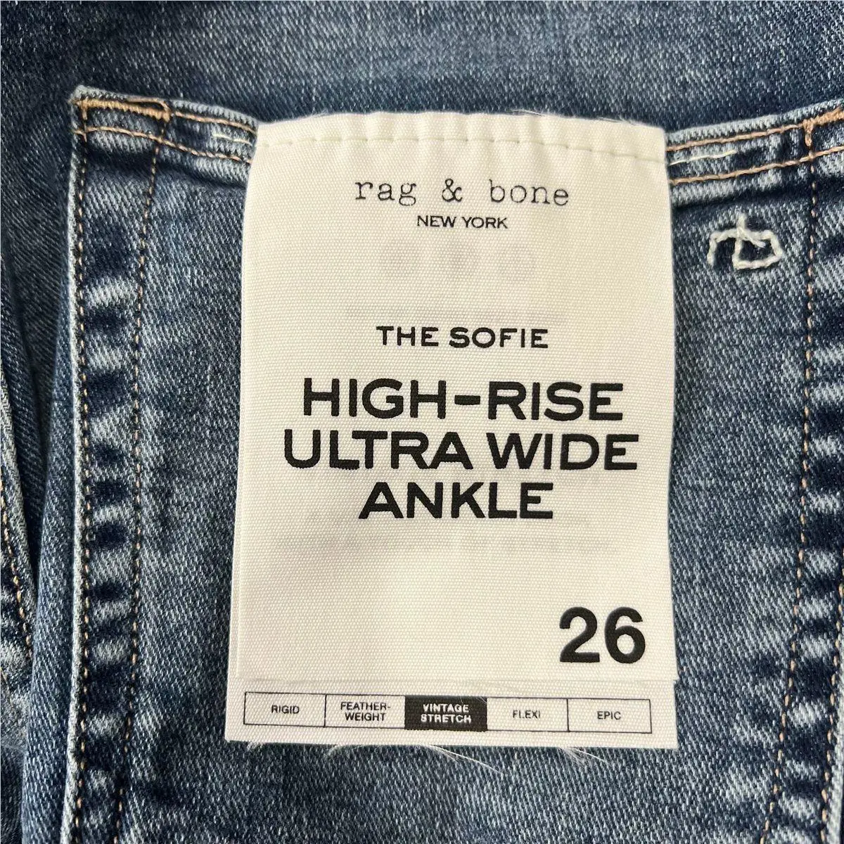 Rag Bone Sofie High Rise Wide Leg Jeans Women`s Size 26 Leland