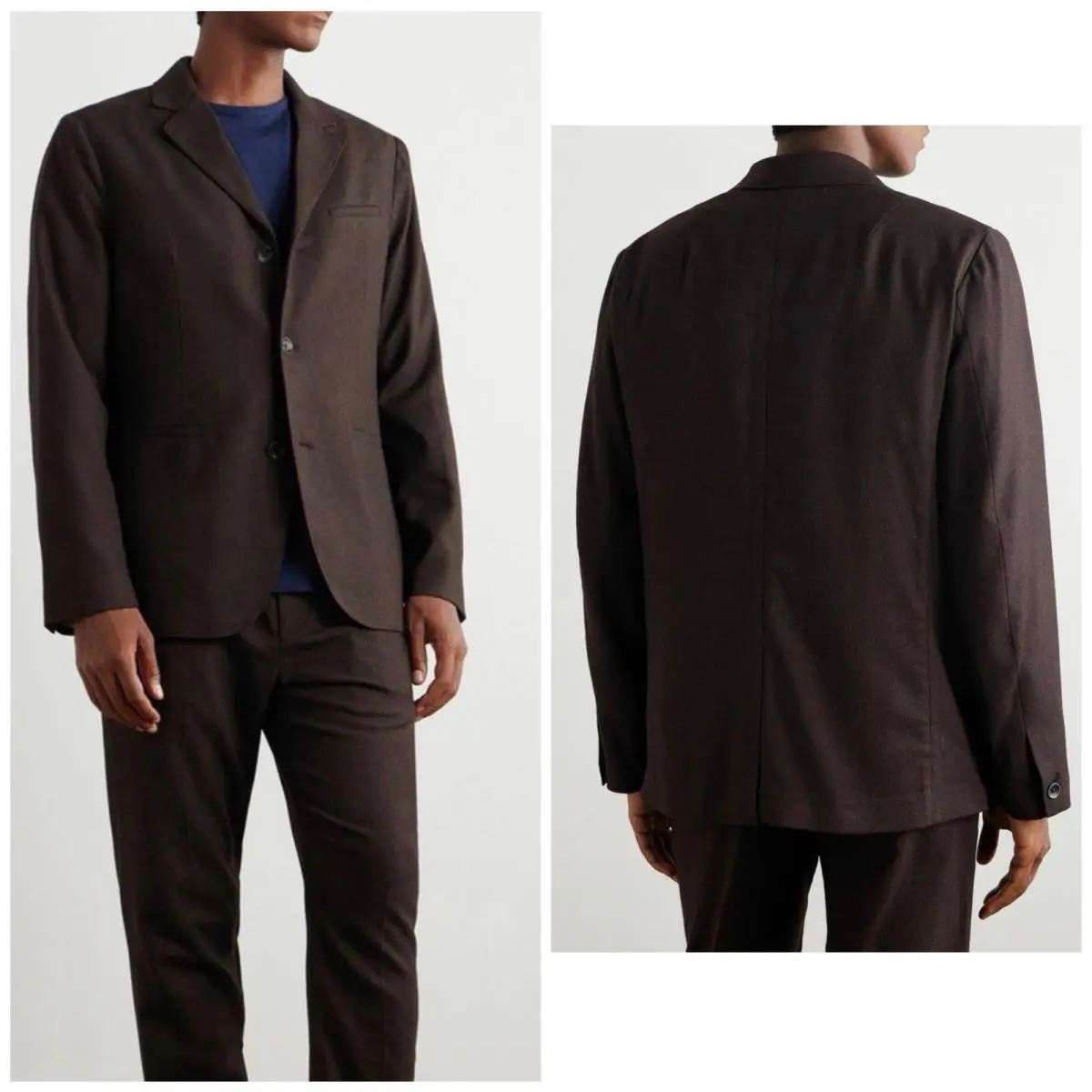 Rag Bone Achilles Flannel Blazer In Brown Size: 48