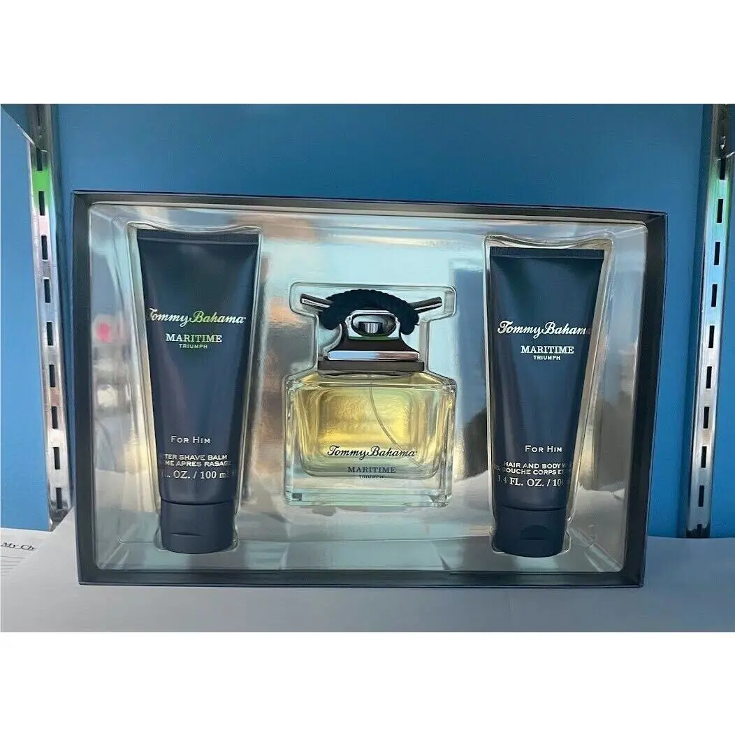Maritime Triumph Tommy Bahama Edc 4.2 Spray 3.4 Aftershave 3.4 Body Wash Set