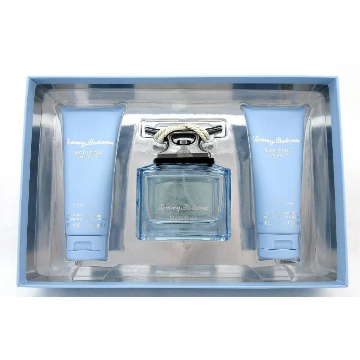 Maritime Journey by Tommy Bahama Gift Set 4.2oz Edc 3.4oz Balm 3.4 Wash Men