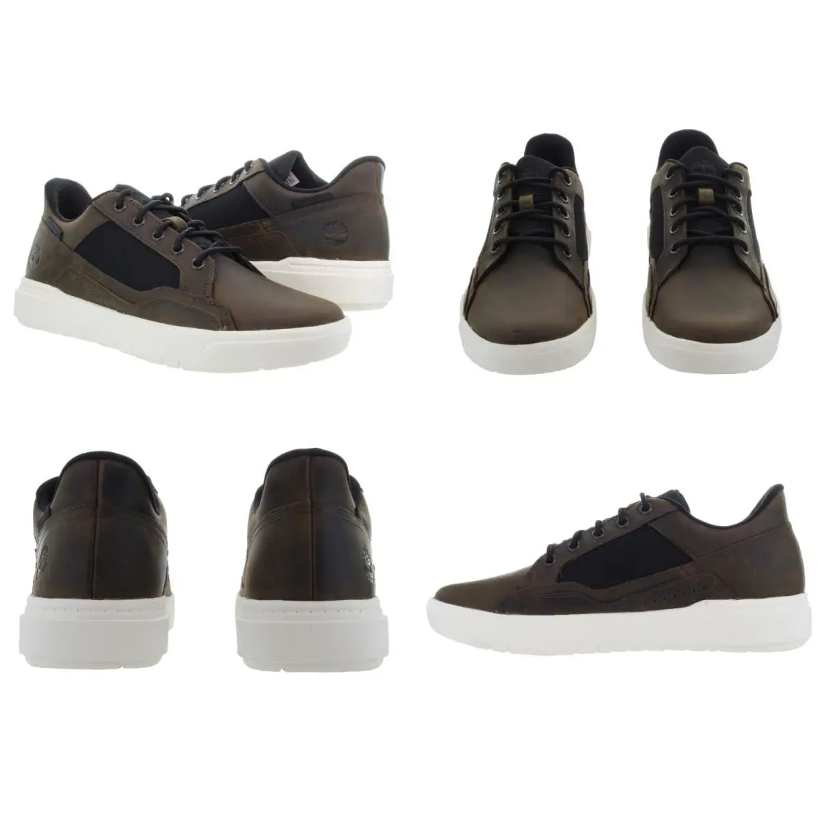 Timberland Men`s Allston Low Lace UP Brown - Black Casual Shoes Size 7 - 7.5 - Dark Brown, Black