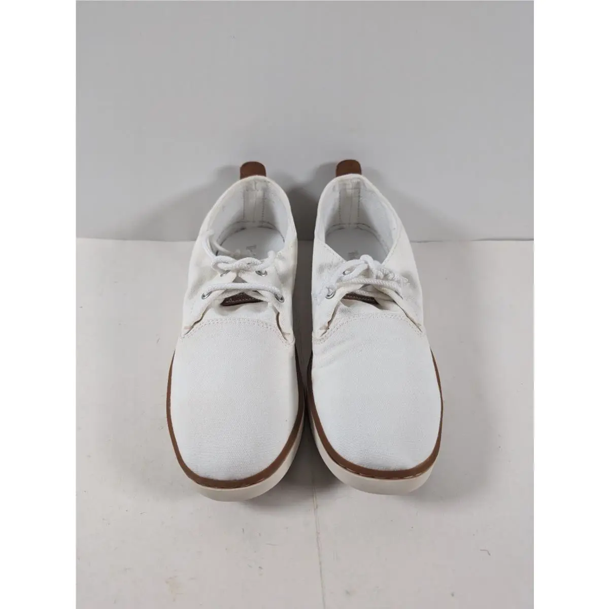 Timberland shoes - Hookset Low Lace Sneaker - Hookset Low Lace Sneaker - White Canvas with Brown Accents (UPC: 197643674436) 0