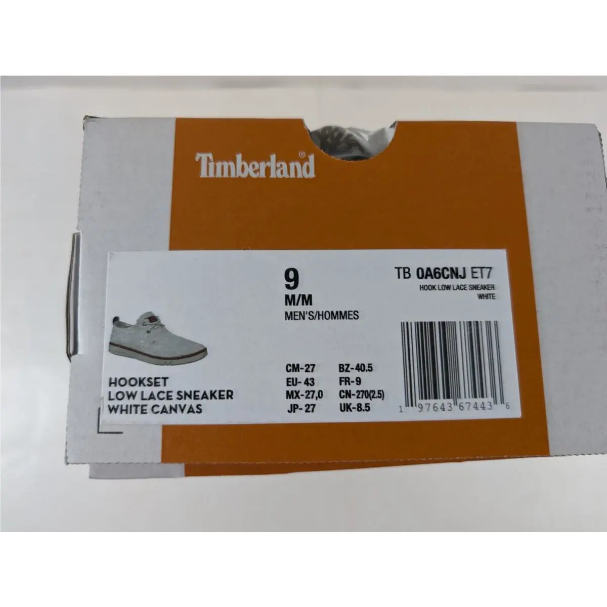Timberland shoes - Hookset Low Lace Sneaker - Hookset Low Lace Sneaker - White Canvas with Brown Accents (UPC: 197643674436) 3