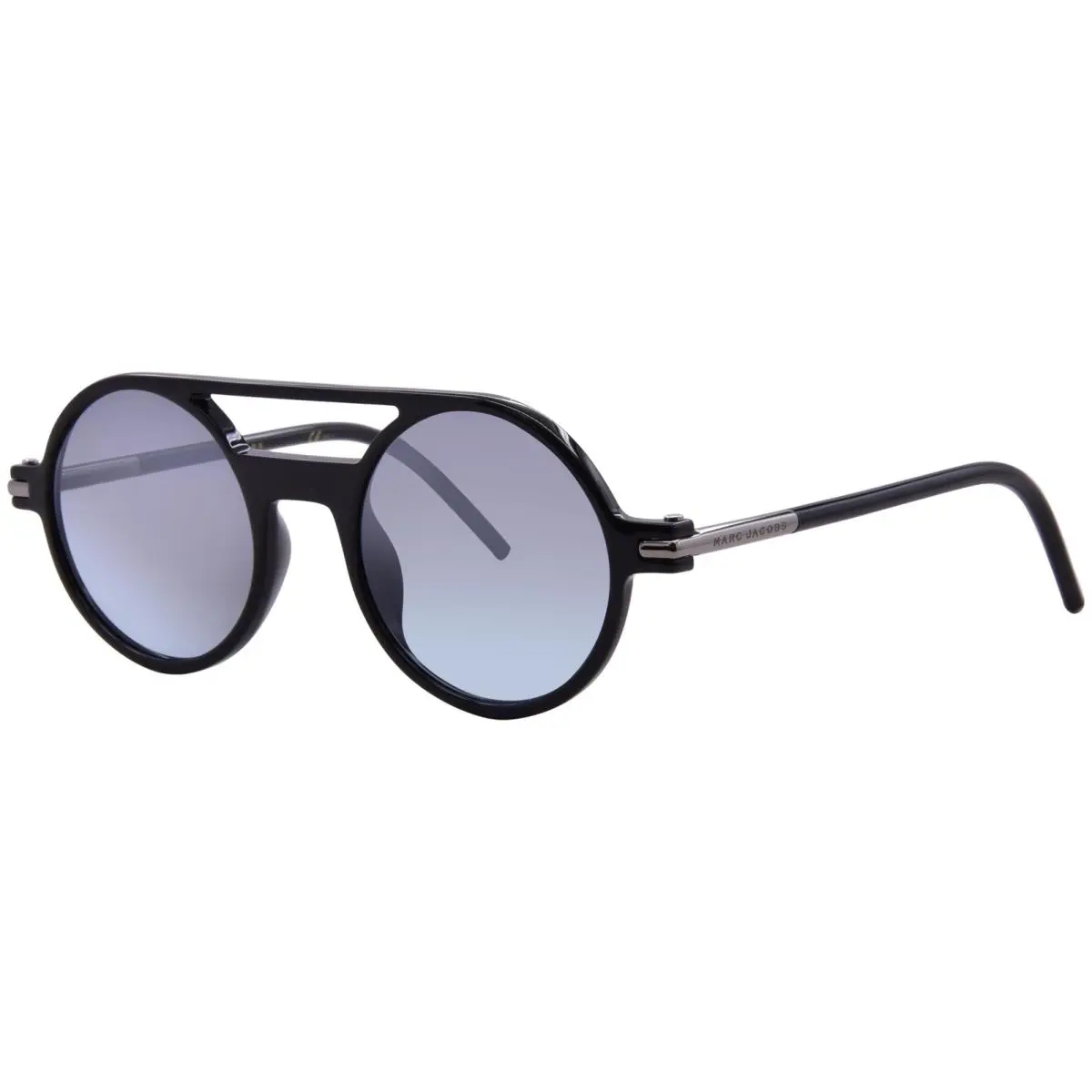 Marc Jacobs 45/S D2818 Sunglasses Shiny Black/gradient Grey Round Shape 48mm