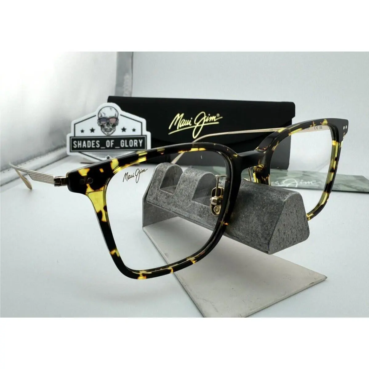 Maui Jim Eyeglasses Frames MJO2237-10 Brown Tortoise Gold 50-19-146MM Case