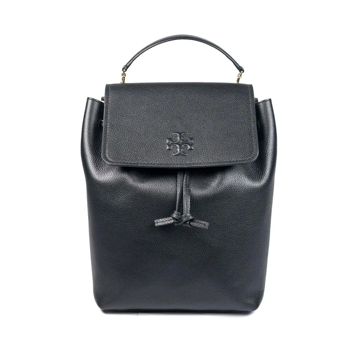 Latest Tory Burch Thea Black Pebbled Leather Backpack 170479