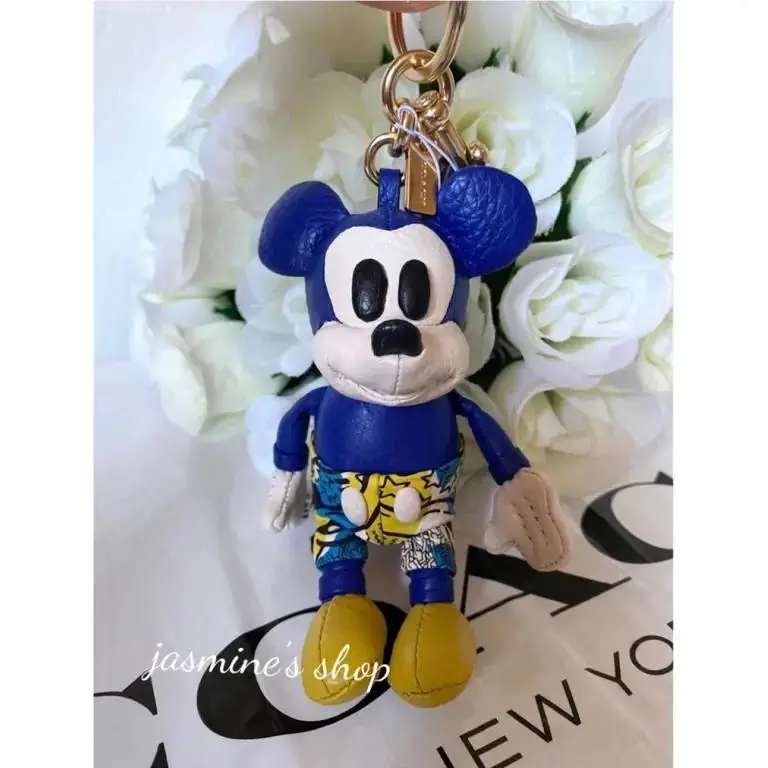 Leather Bear Bag Charm CZ195/rainbow Bear CJ953 C7117/mickey mouse by Coach