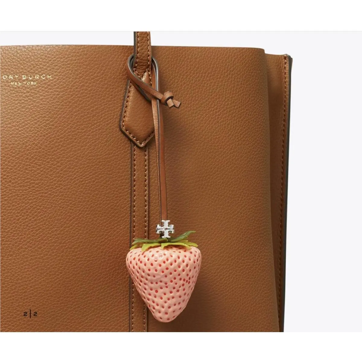 Tory Burch Sweet Pink Strawberry Bag Charm US Stock Ship