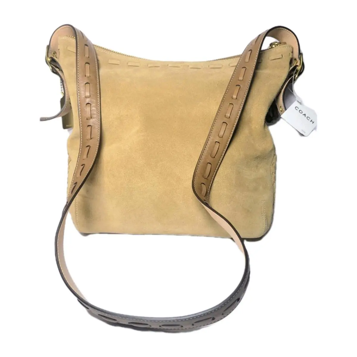 Coach Tan Suede Messenger Bag Boho Vibes Beautiful Details Coastal Cowgirl