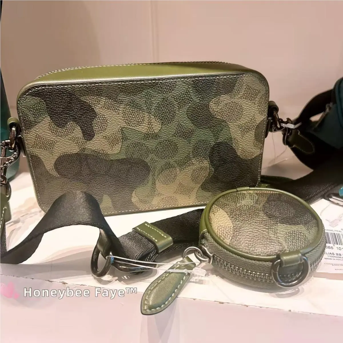 Coach Men`s Charter Slim Crossbody Bag In Signature Camo Print CAG00