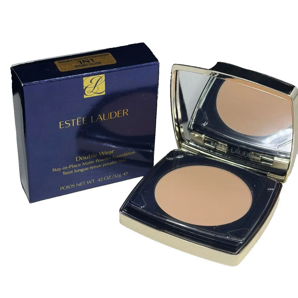 Estee Lauder Double Wear Stay In Place Powder Foundation 1N1 Ivory 0.42oz