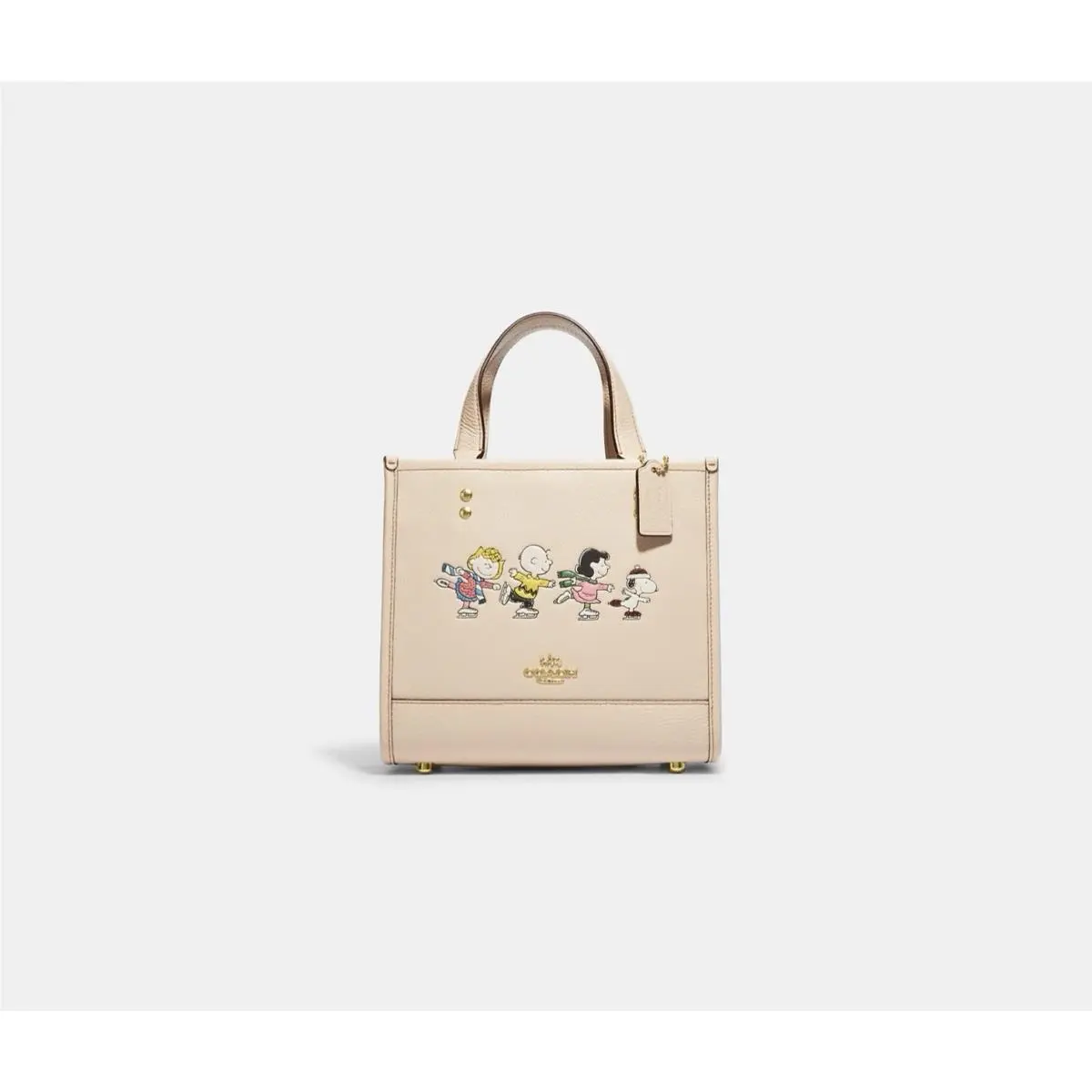 Coach X Peanuts Dempsey Tote 22 Mini with Snoopy and Friends Motif CE850