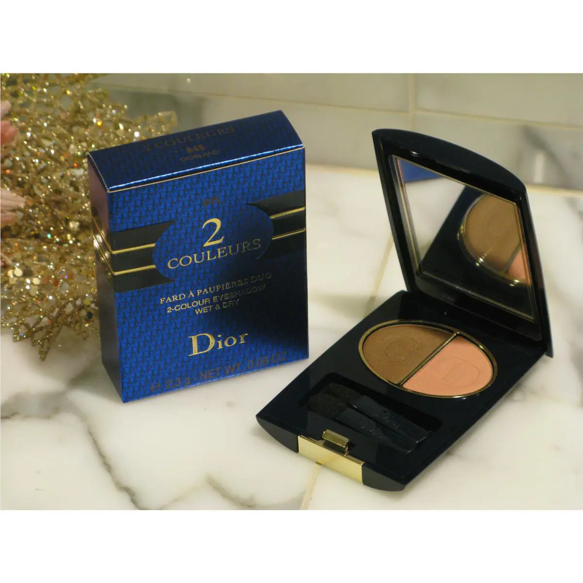 Christian  2 Color Eyeshadow. Wet Dry. land. 645. .08 Oz. New by Dior