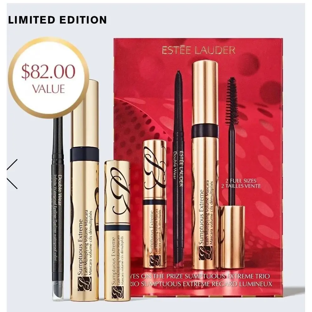 Estee Lauder Sumptuous Extreme Trio Lash Volume Mascara Waterproof Eyeliner Set