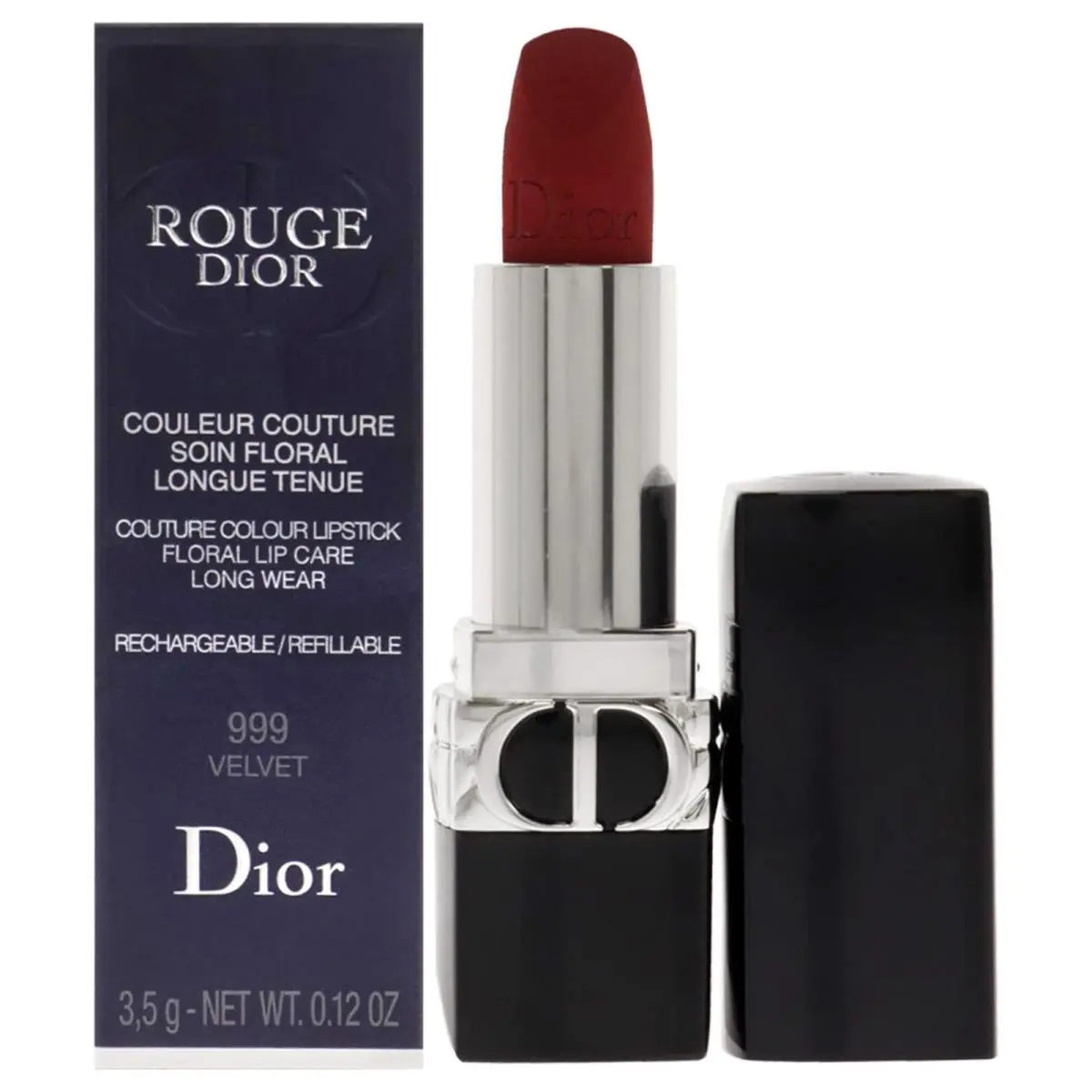 Dior Rouge Lipstick Velvet Color 001 012 Ounce Long Lasting Floral Care