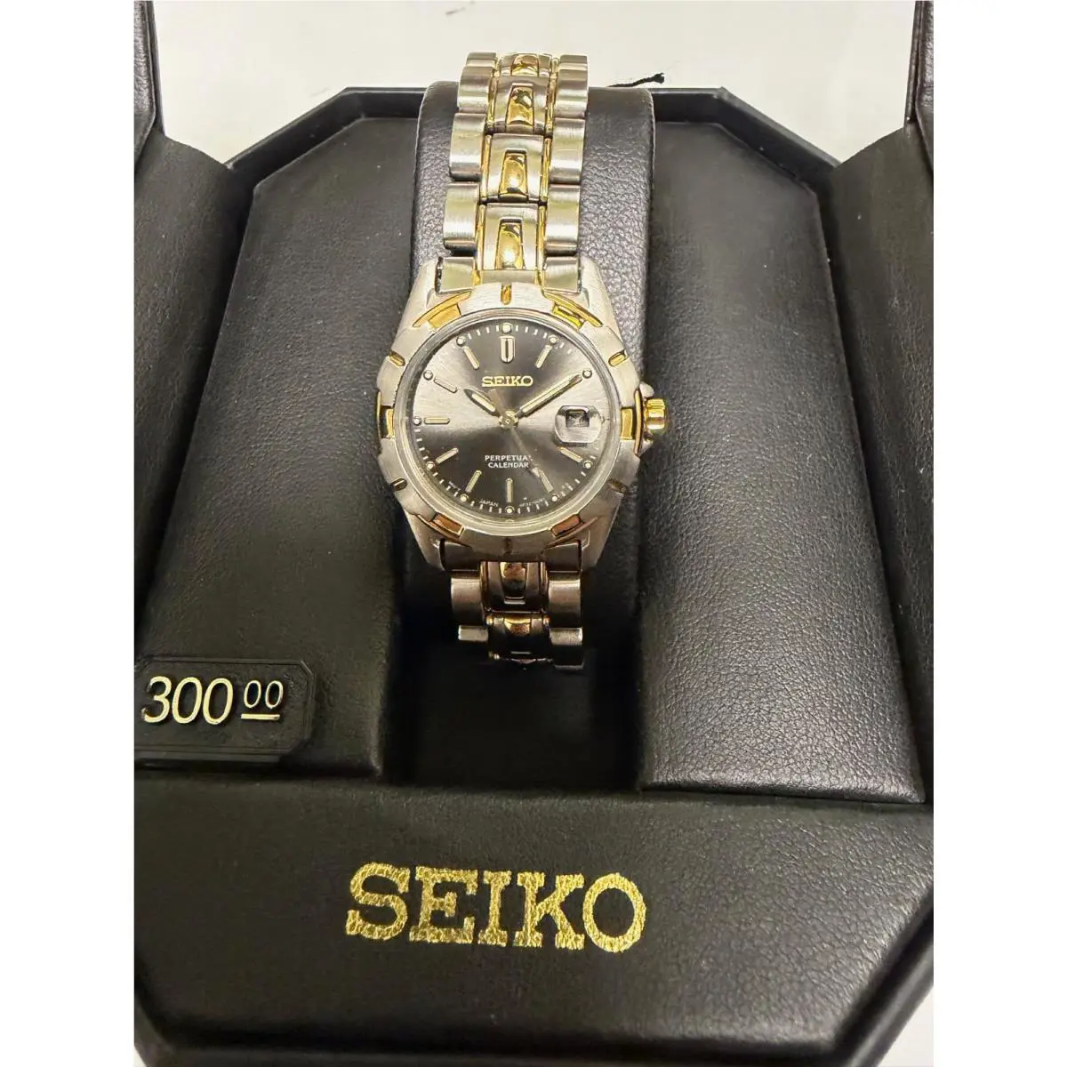 Seiko Essentials Two Tone Stainless Steel Perpetual Calendar Watch SWD048