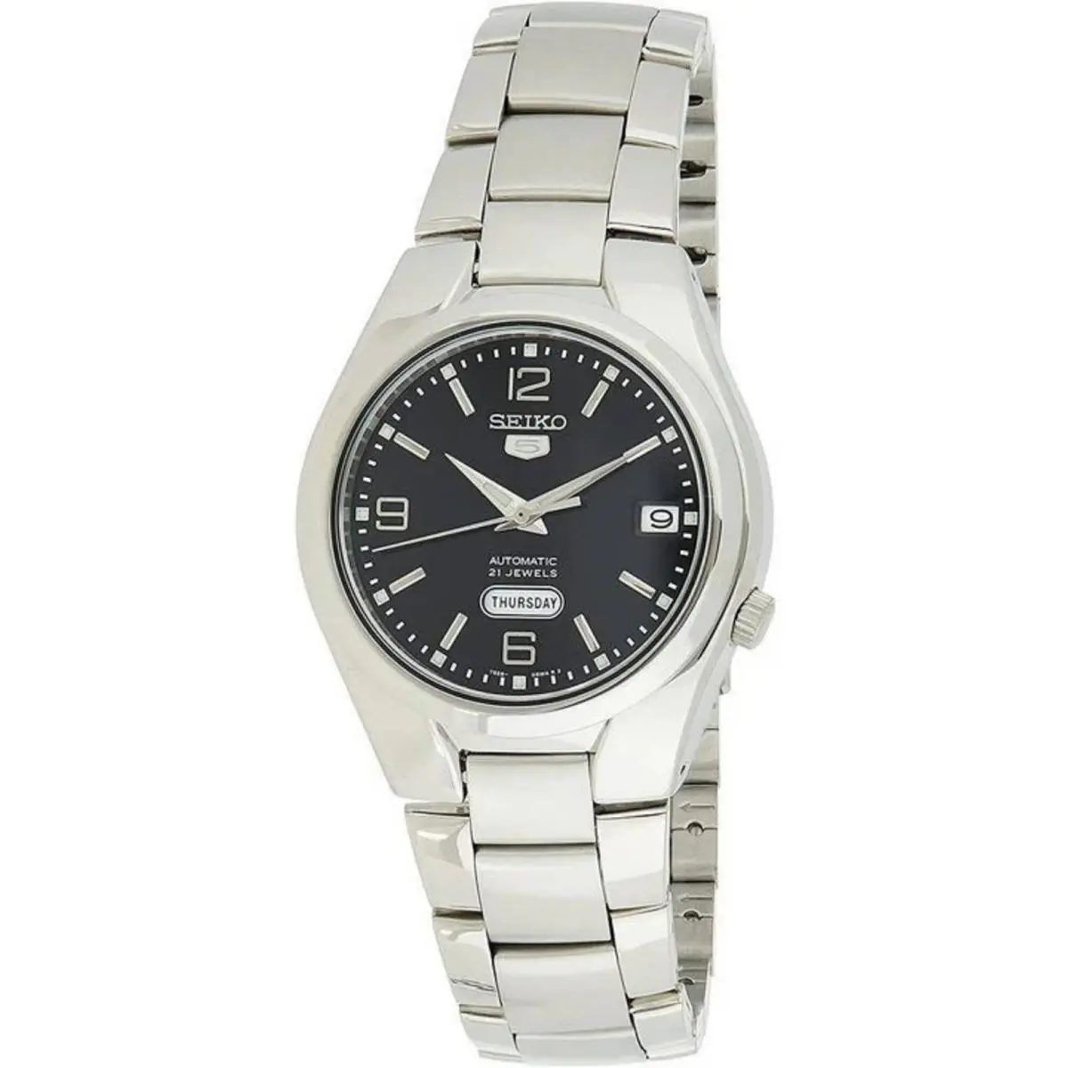 Men`s Watch  5 Automatic Black Dial Stainless Steel Bracelet SNK623K1 by Seiko