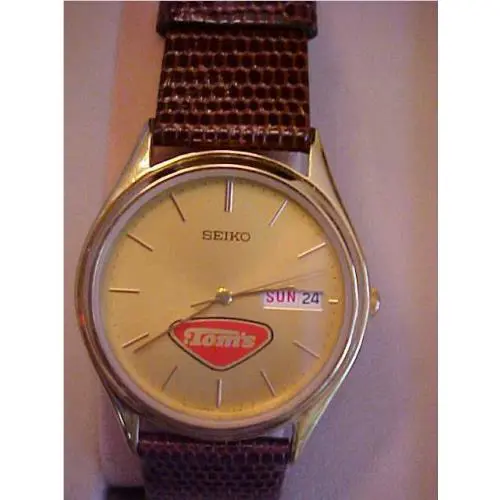 Mens Seiko Calender Watch with Tom`s Peanut Chips Logo