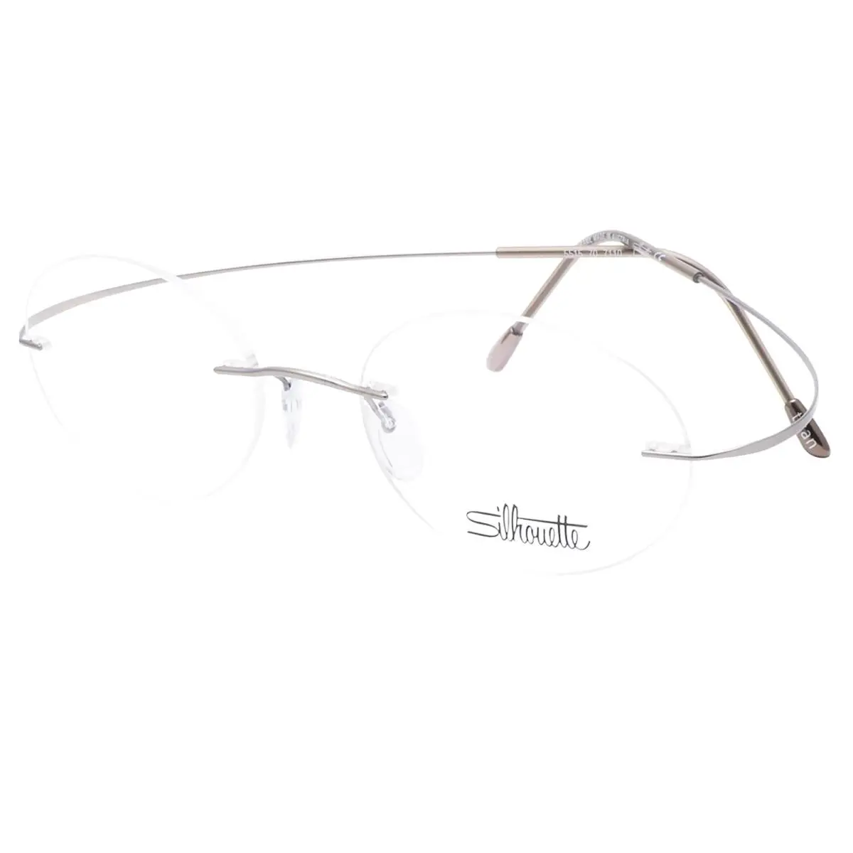 Silhouette Rimless Eyeglasses Titan Minimal Art Must 5515 CO 7110 Silver Frames