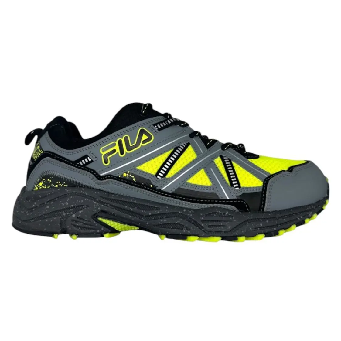 Fila Ascente TR Men’s Trail Running Shoes – Safety Yellow – Size 10 Wide 4E - Yellow