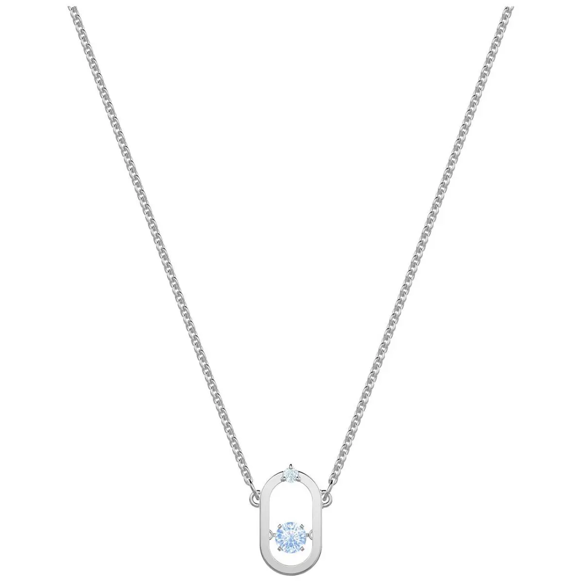 Swarovski Blue Dancing Crystal North Necklace Rhodium Plating 5479118