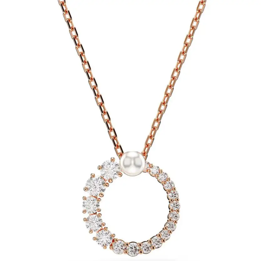 Swarovski Matrix Pendant Crystal Pearl Round Cut Rose Gold-tone Plated 5692265