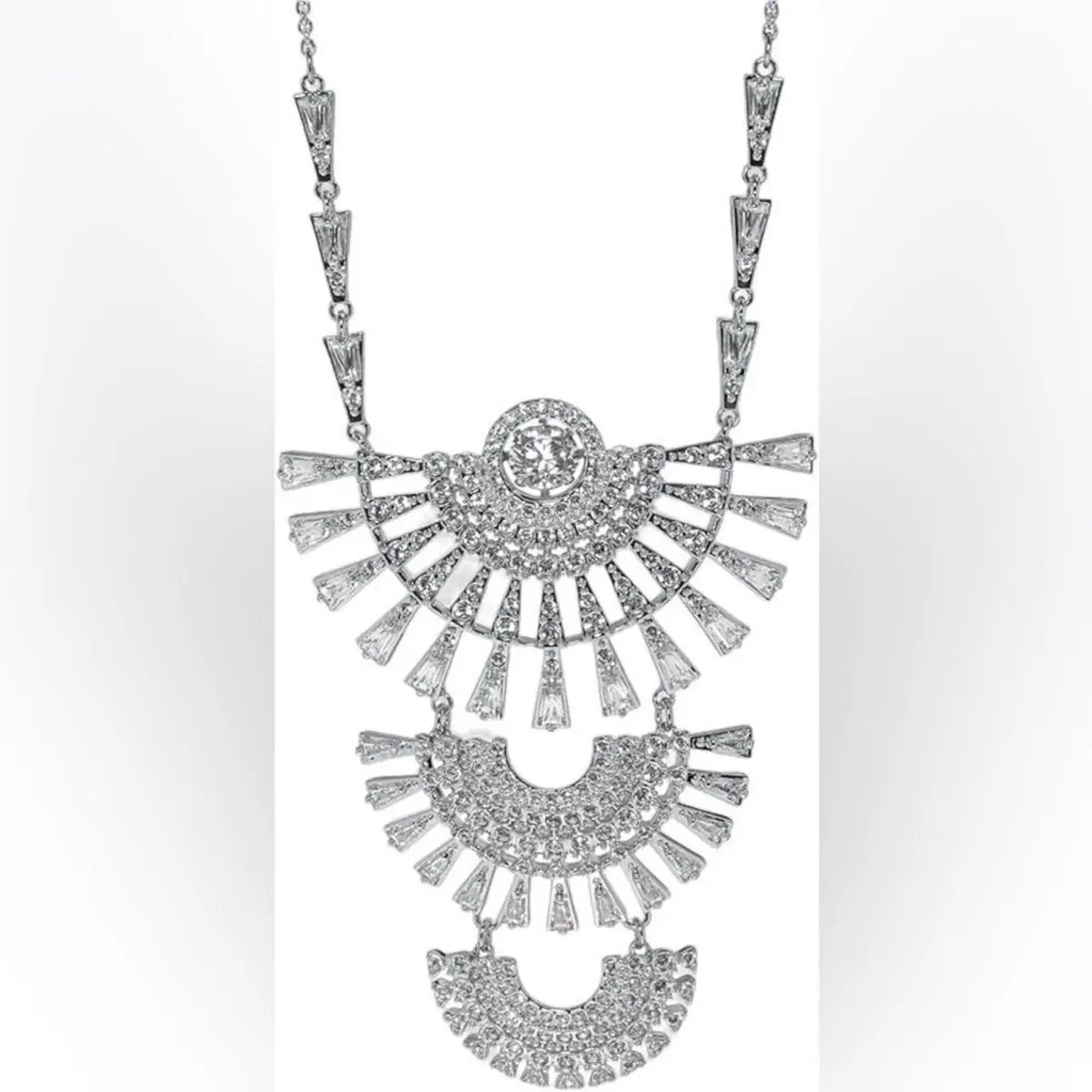 Swarovski Sparkling Dance Rhodium Plated Crystal Necklace 5564432-Genuine
