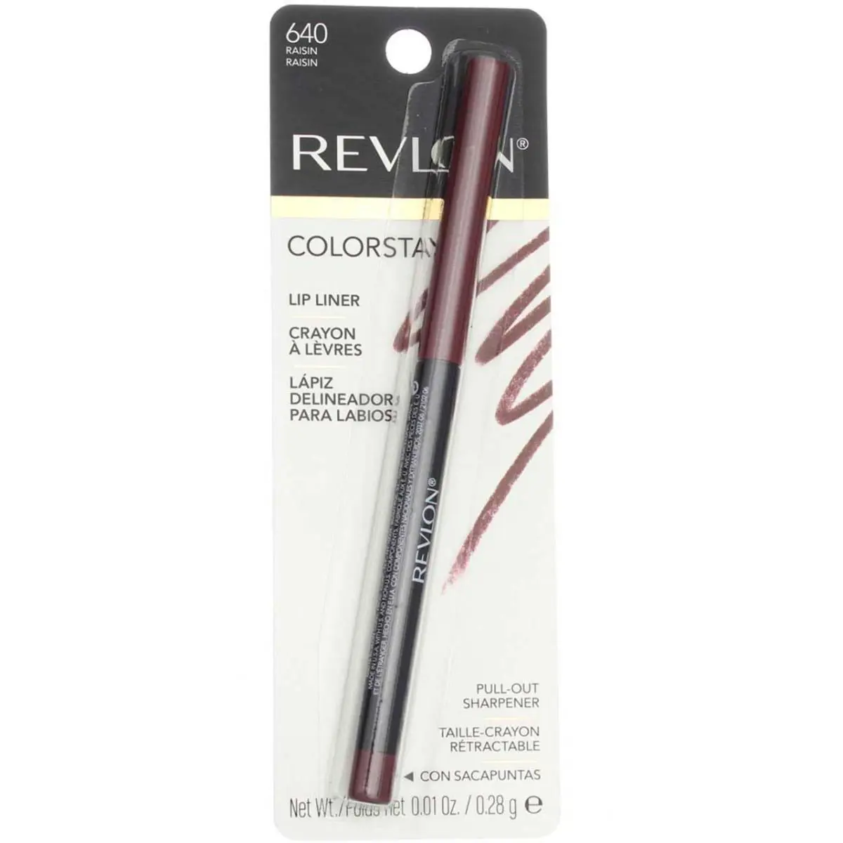 6 Pack Revlon Colorstay Lipliner Raisin 640 0.01 oz